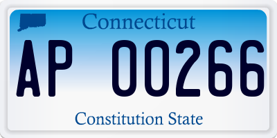 CT license plate AP00266