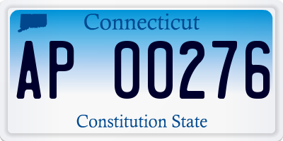 CT license plate AP00276
