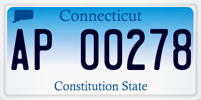 CT license plate AP00278
