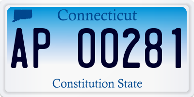 CT license plate AP00281