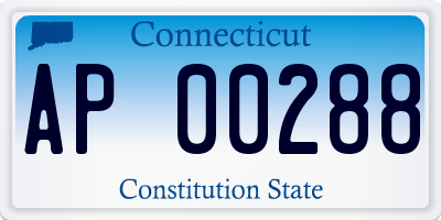 CT license plate AP00288