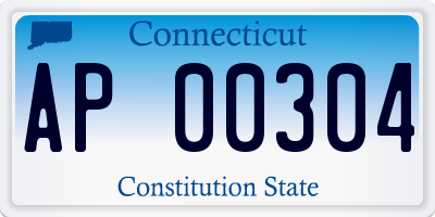 CT license plate AP00304