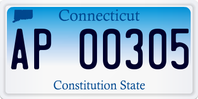 CT license plate AP00305
