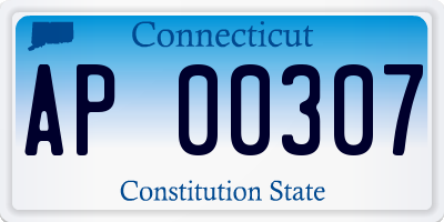 CT license plate AP00307