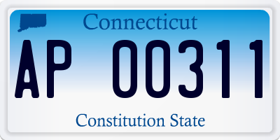 CT license plate AP00311
