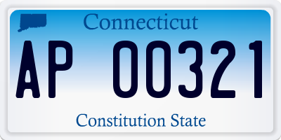 CT license plate AP00321