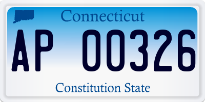 CT license plate AP00326