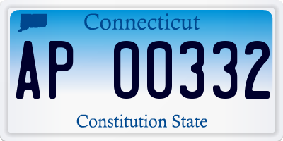 CT license plate AP00332