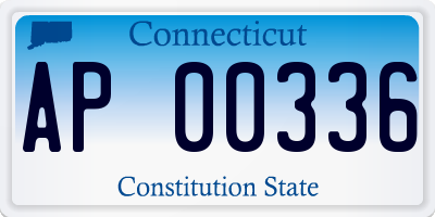 CT license plate AP00336