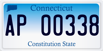 CT license plate AP00338