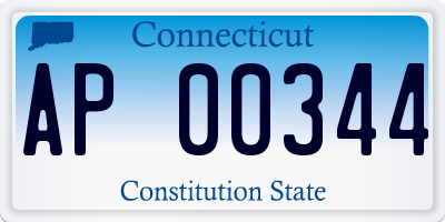 CT license plate AP00344