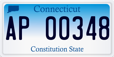 CT license plate AP00348