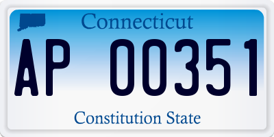 CT license plate AP00351