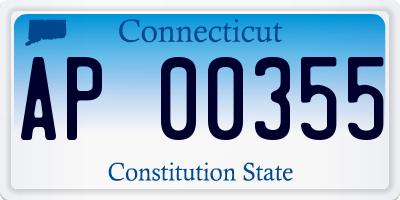 CT license plate AP00355