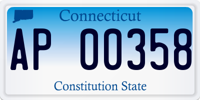 CT license plate AP00358