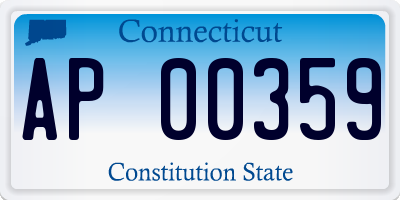 CT license plate AP00359