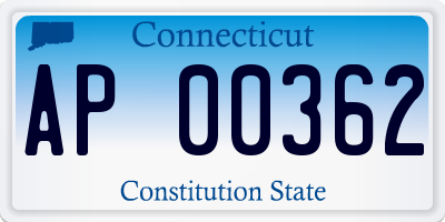 CT license plate AP00362