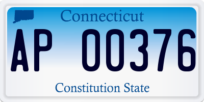 CT license plate AP00376