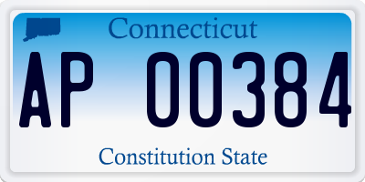 CT license plate AP00384