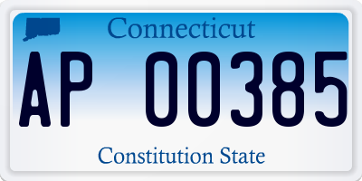 CT license plate AP00385