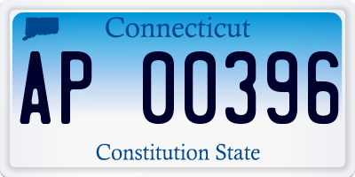 CT license plate AP00396