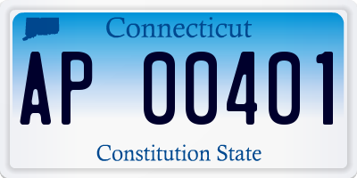 CT license plate AP00401