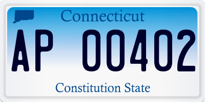 CT license plate AP00402