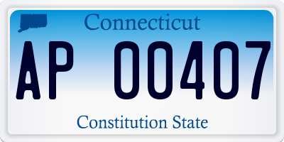 CT license plate AP00407