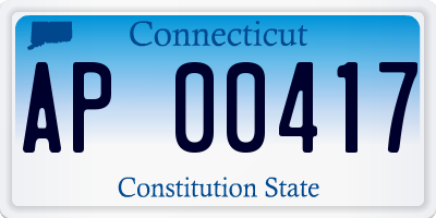 CT license plate AP00417