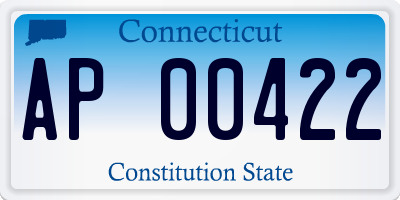 CT license plate AP00422