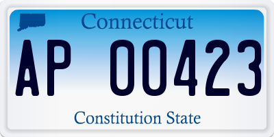 CT license plate AP00423