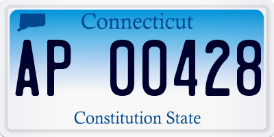 CT license plate AP00428