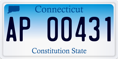 CT license plate AP00431