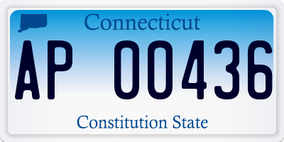 CT license plate AP00436