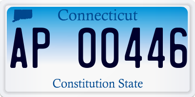 CT license plate AP00446