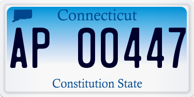 CT license plate AP00447