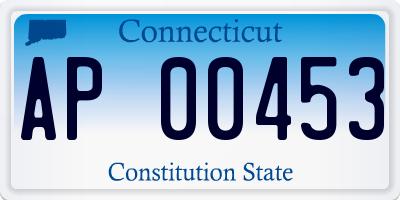 CT license plate AP00453
