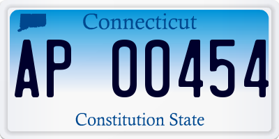 CT license plate AP00454