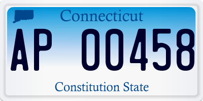 CT license plate AP00458