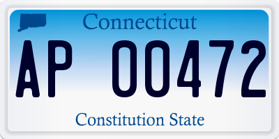 CT license plate AP00472