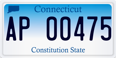 CT license plate AP00475