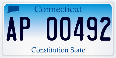 CT license plate AP00492