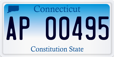 CT license plate AP00495
