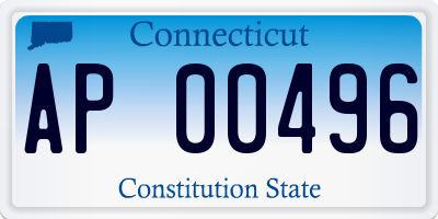 CT license plate AP00496