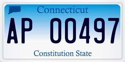 CT license plate AP00497