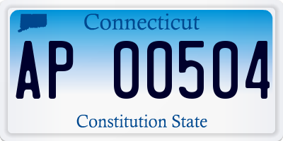 CT license plate AP00504