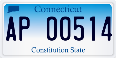 CT license plate AP00514