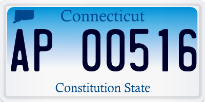 CT license plate AP00516