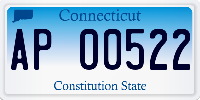 CT license plate AP00522