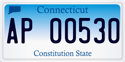 CT license plate AP00530